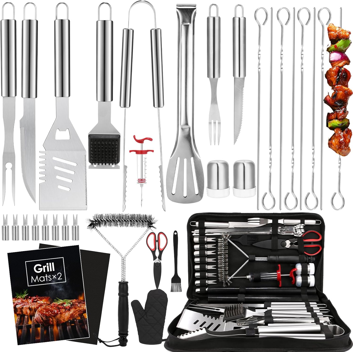 Accesorios de Cocina Yoehka Kit Completo para Parrilla con 34 Piezas