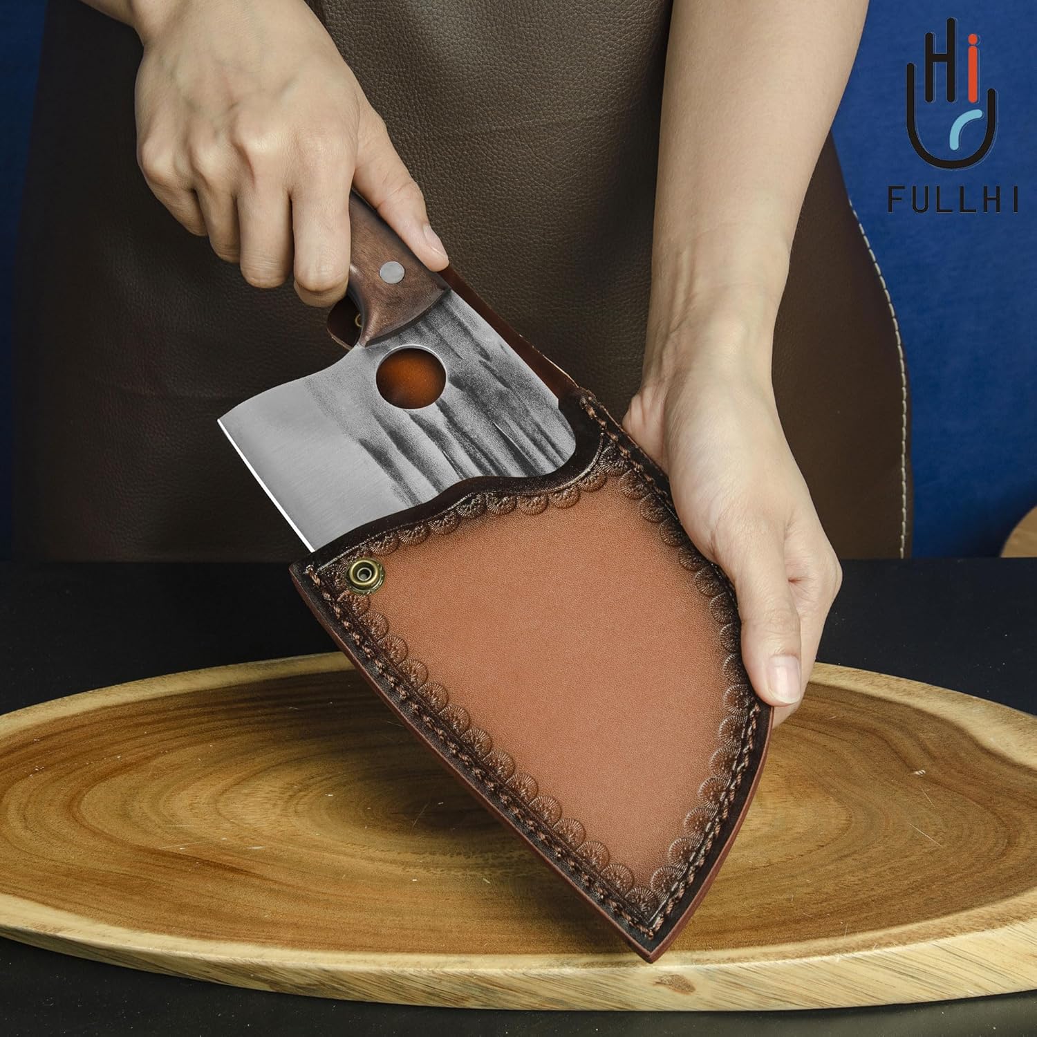 Colmado Overland Set de Cuchillos FULLHI Juego de Cuchillos de Carnicero