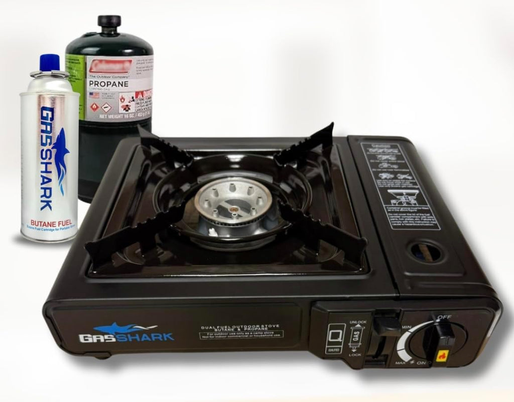 Accesorios Para Camping Gas Shark Estufa portátil de propano o butano 12,000 BTU
