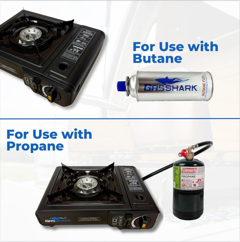 Accesorios Para Camping Gas Shark Estufa portátil de propano o butano 12,000 BTU