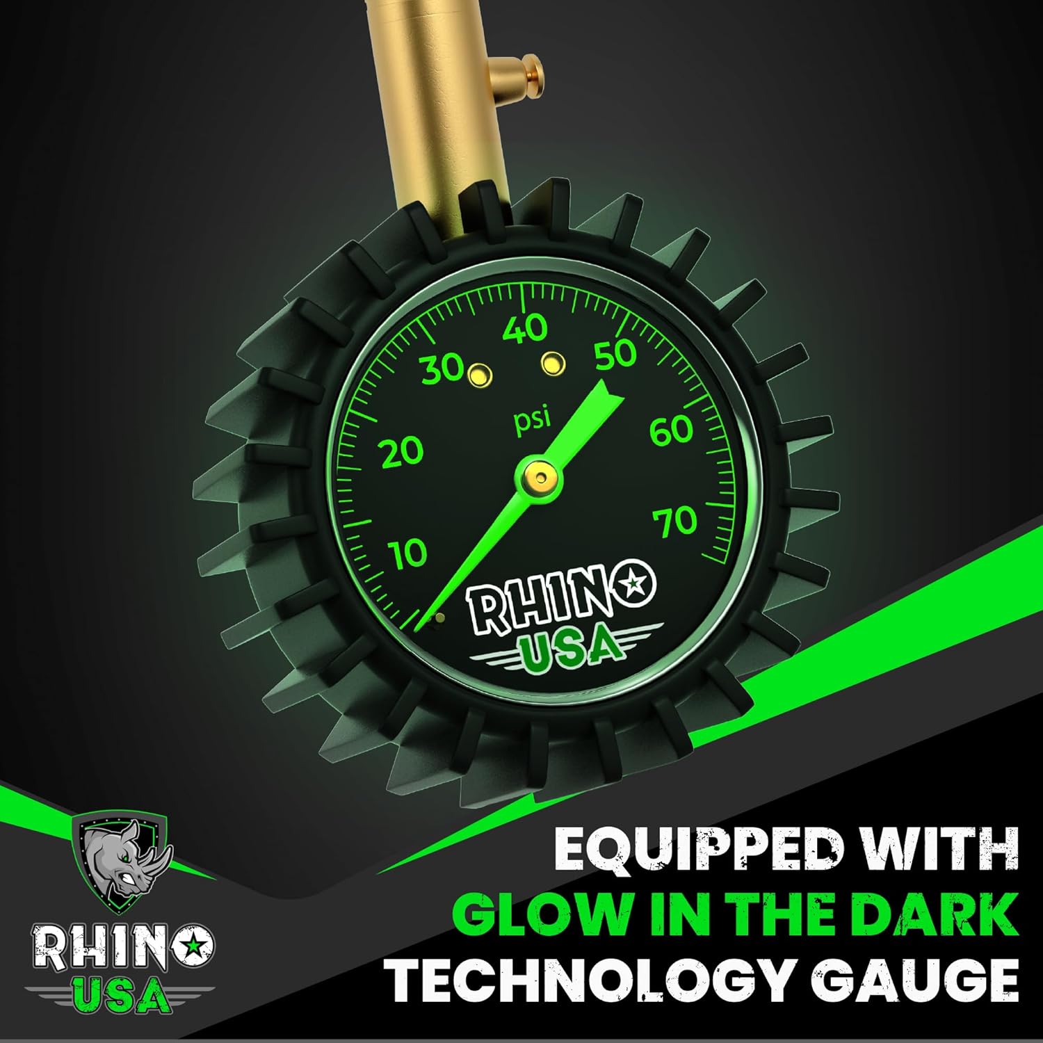 Accesorios para Overlanding Rhino Usa Medidor de presión de los neumáticos
