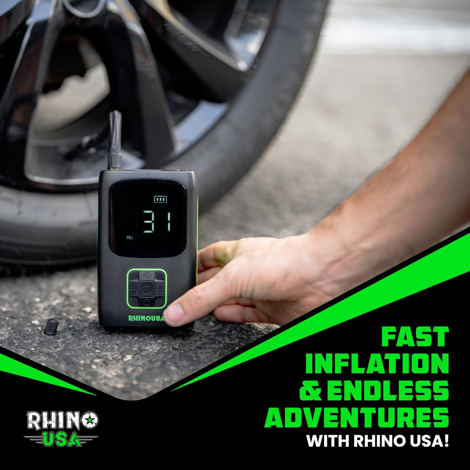 Accesorios para Overlanding Rhino USA Inflador de neumáticos portatil