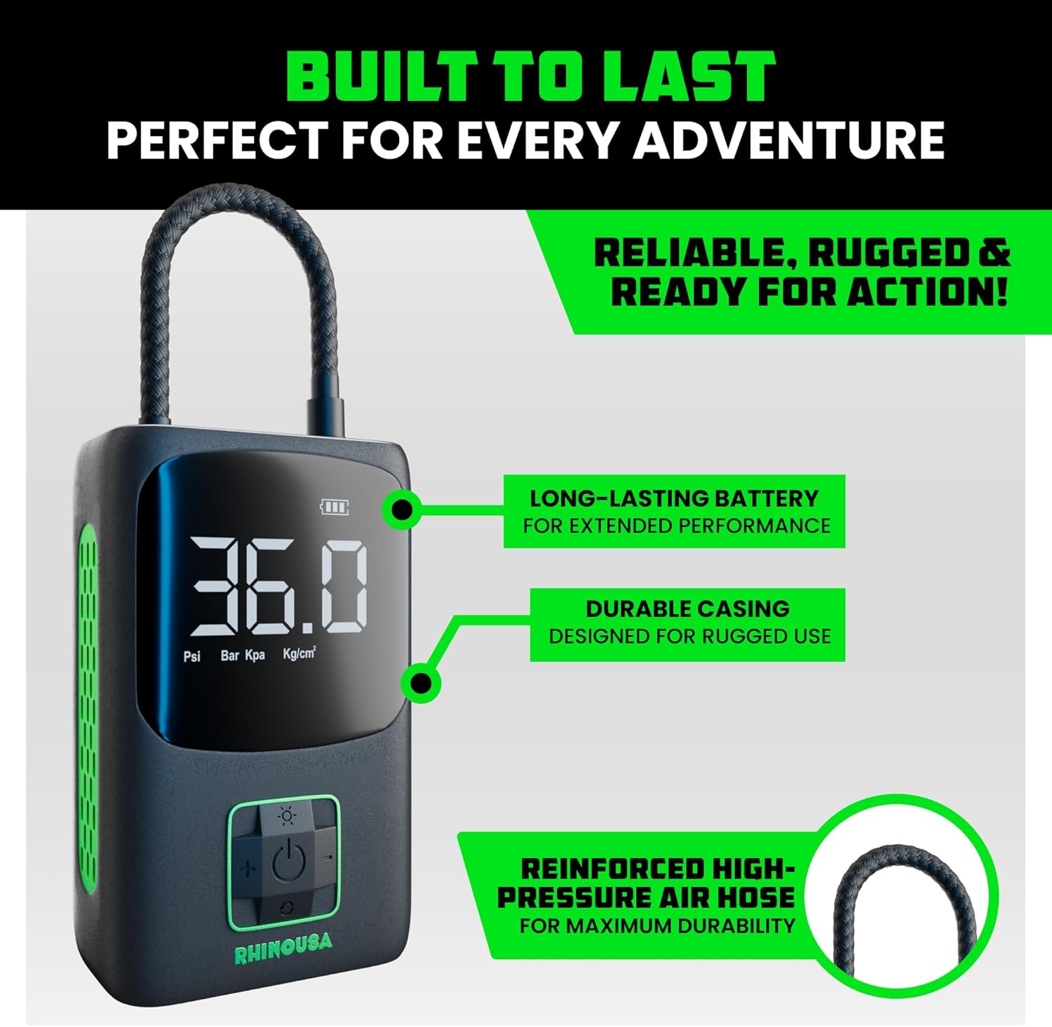 Accesorios para Overlanding Rhino USA Inflador de neumáticos portatil