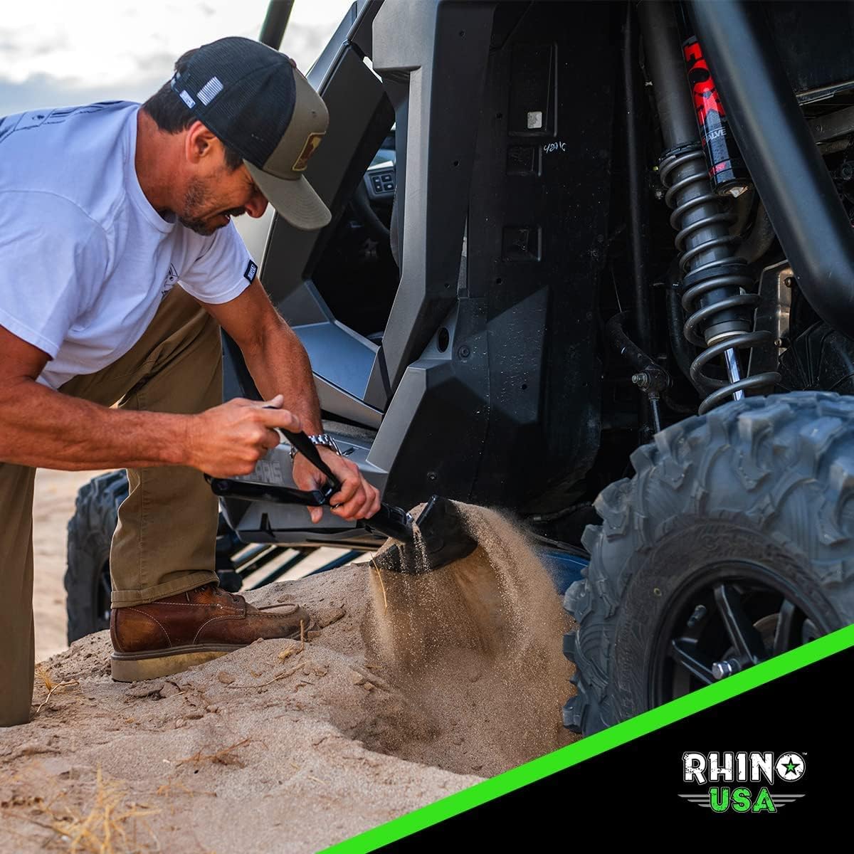 Accesorios Para Camping RHINO USA Pala de supervivencia plegable con púa