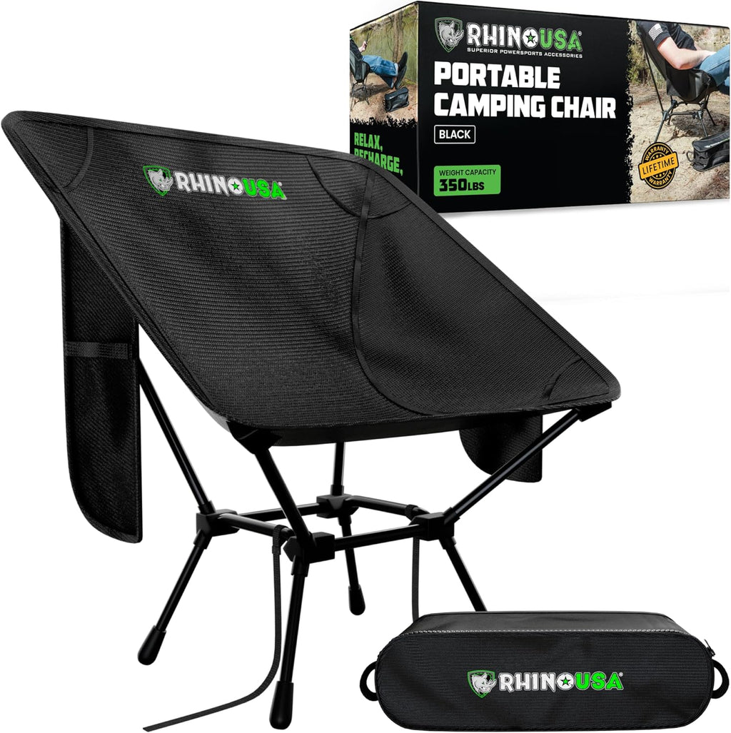 Accesorios Para Camping Rhino USA Silla de camping portátil (capacidad de 400 libras)