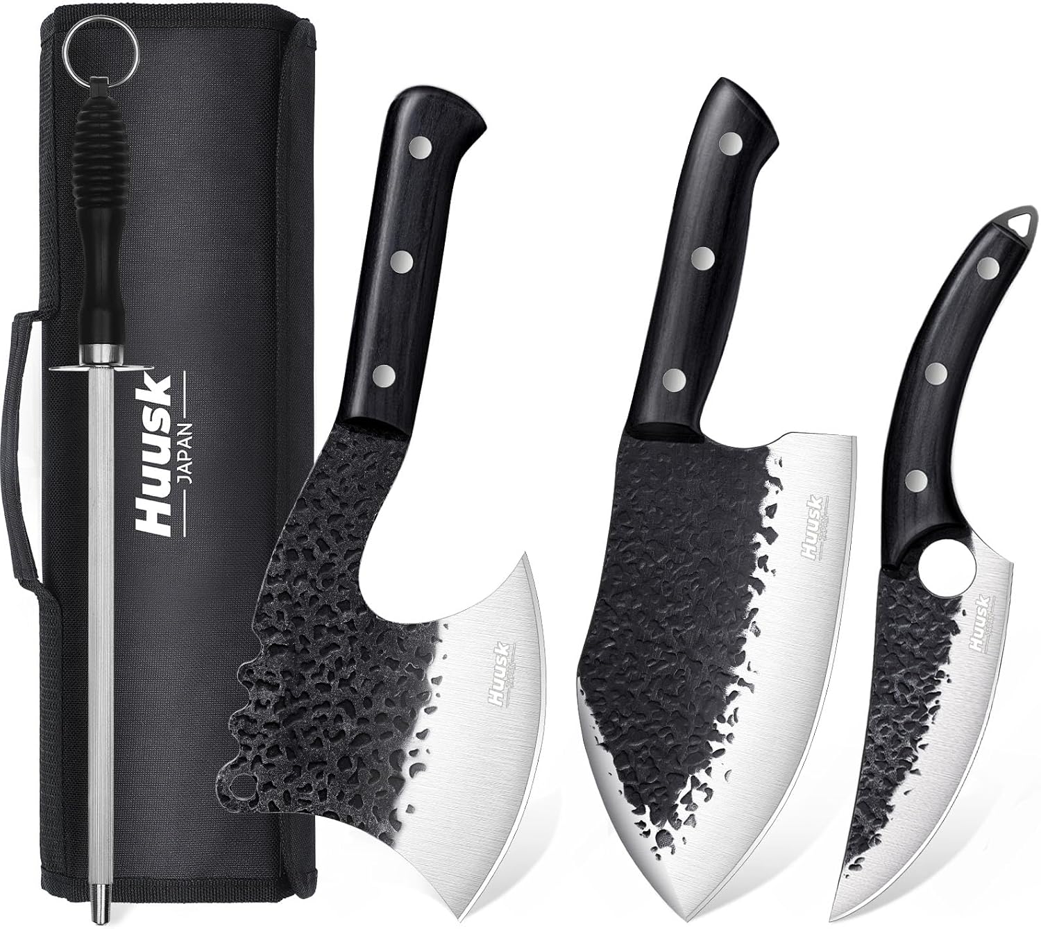 Accesorios de Cocina Huusk Juego de 4 Cuchillos de Carnicero