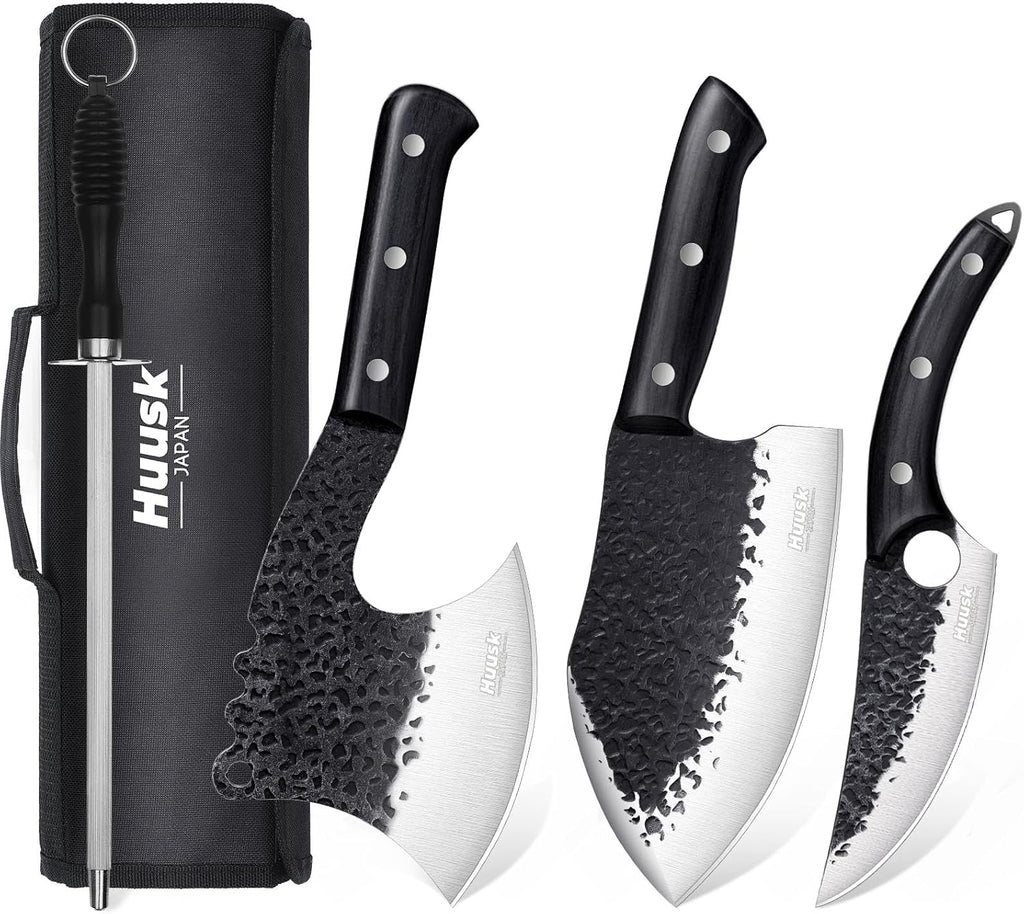 Colmado Overland Set de Cuchillos Huusk 3 Cuchillos de Carnicero Vikingo