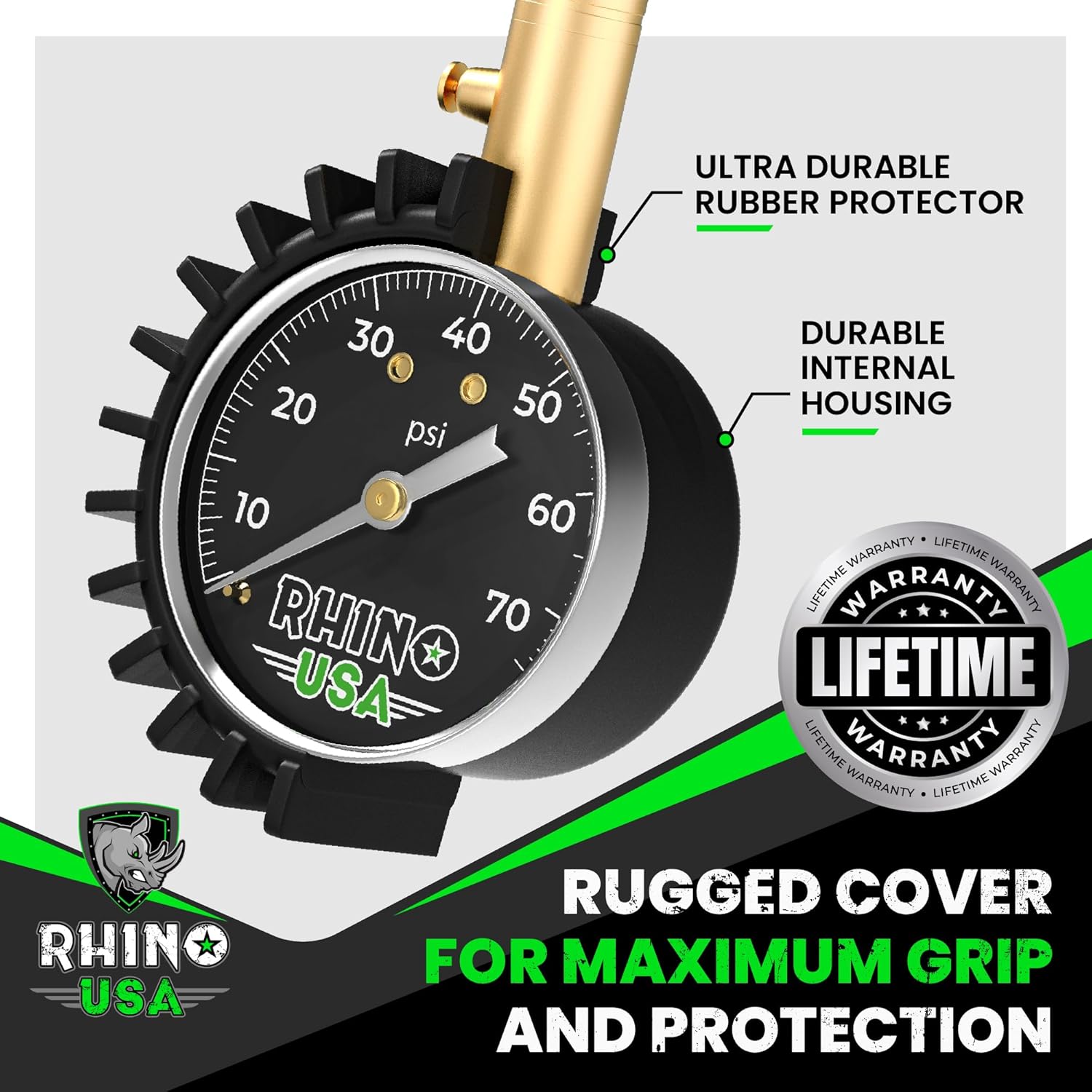 Accesorios para Overlanding Rhino Usa Medidor de presión de los neumáticos