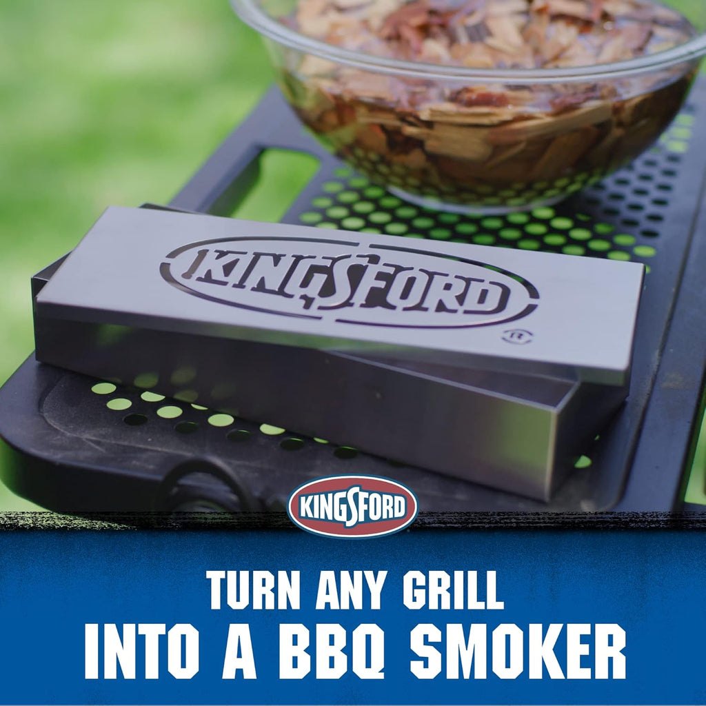 Accesorios de Cocina Kingsford Caja de ahumador de acero inoxidable para parrilla