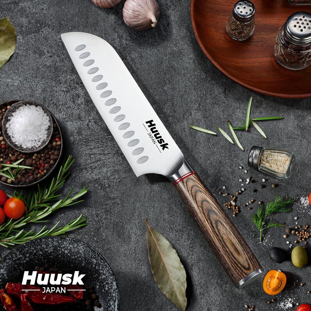 Colmado Overland Cuchillo Huusk Santoku 7″  japonés de alto carbono