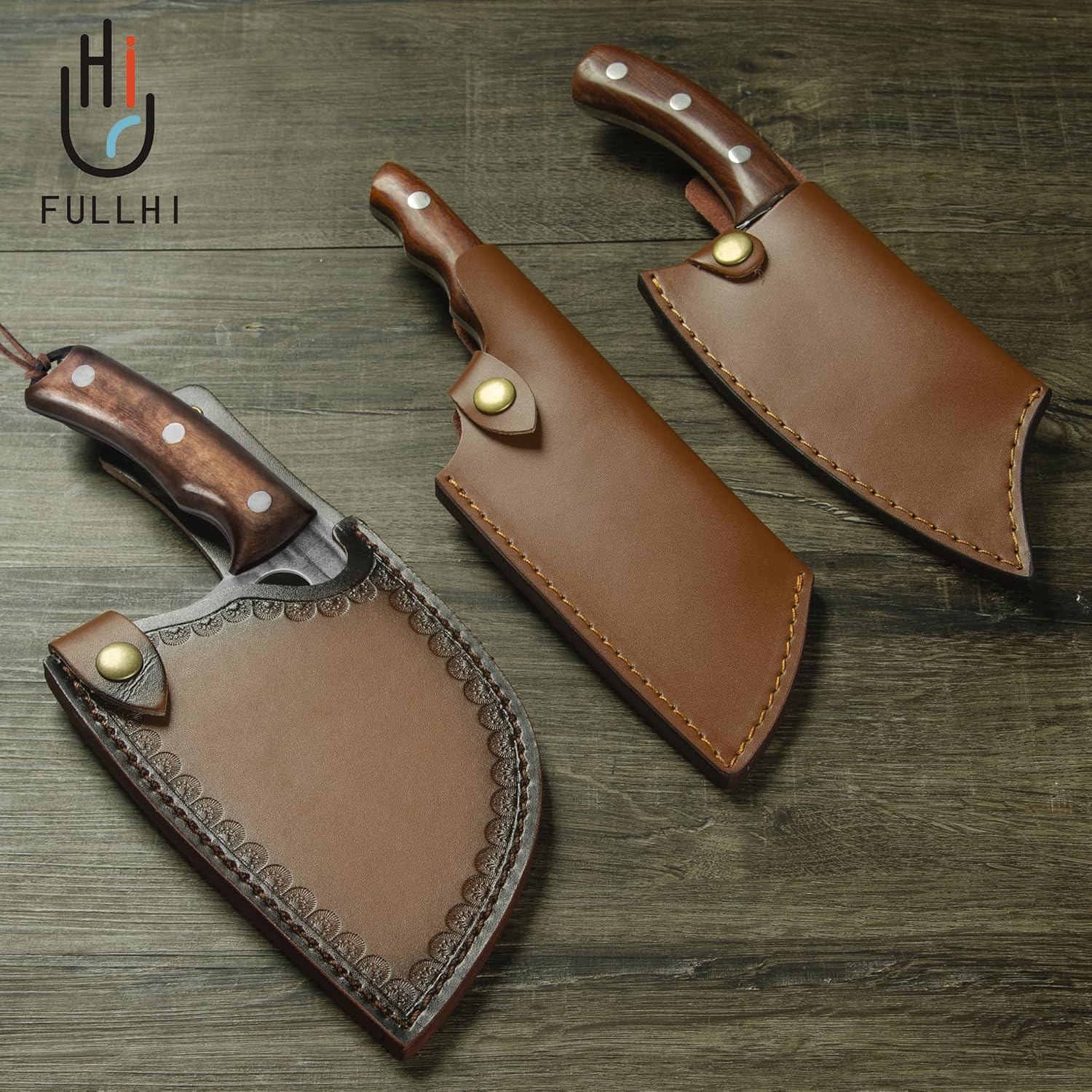 Accesorios de Cocina FULLHI Juego de Cuchillos de Carnicero