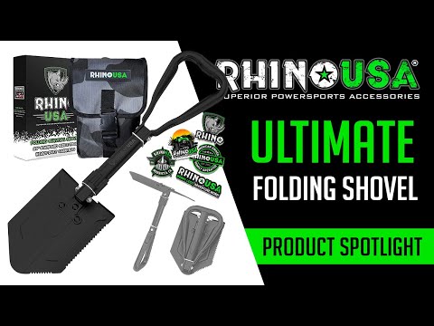 Accesorios Para Camping RHINO USA Pala de supervivencia plegable con púa